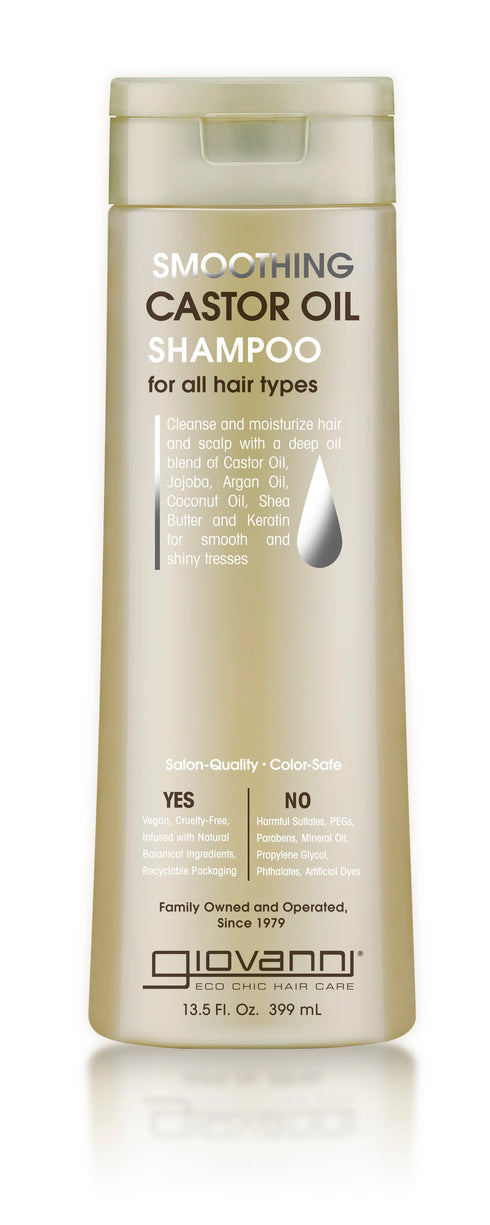 Smoothing Castor Oil Shampoo 399ml-GIOVANNI-Matakana Pharmacy